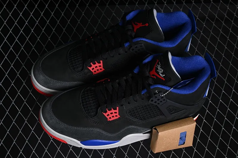 All categories Air Jordan Jordan series basketball shoes Air Jordan 4 GX foreign trade version Air Jordan 4 Retro "Lase" AJ4 Joe 4 black gray blue color FV5029-003